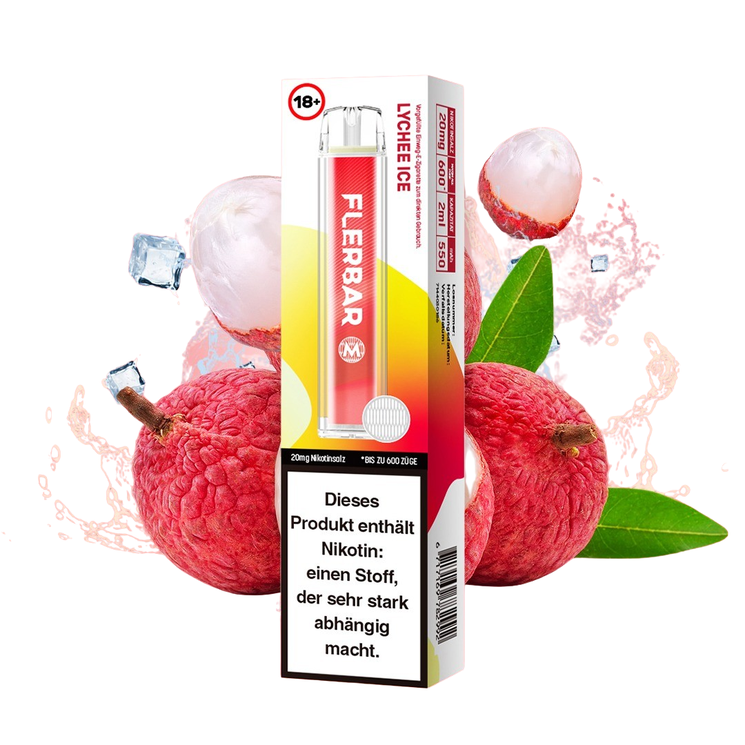 E-Zigarette Flerbar Lychee Ice 20mg Nikotin 600