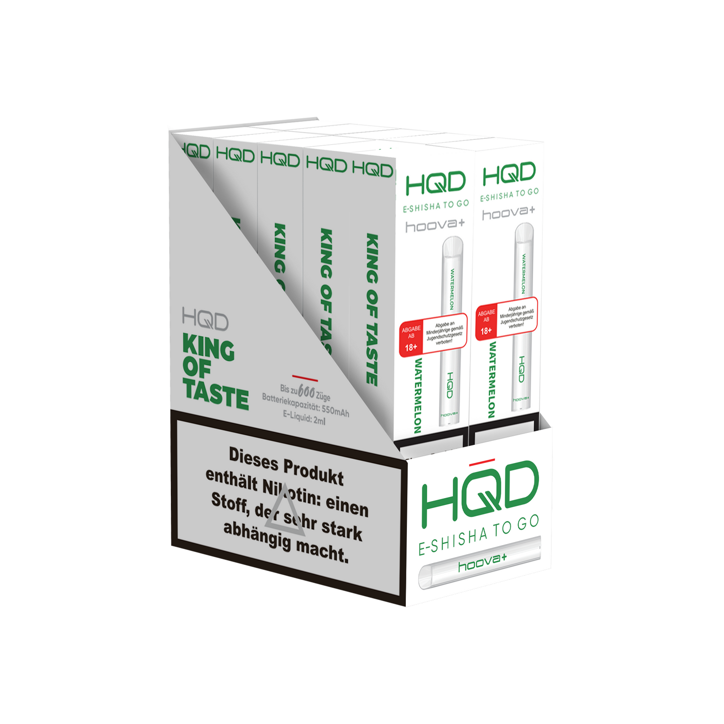 E-Zigarette HQD HOOVA+ Watermelon 18mg Nikotin 600