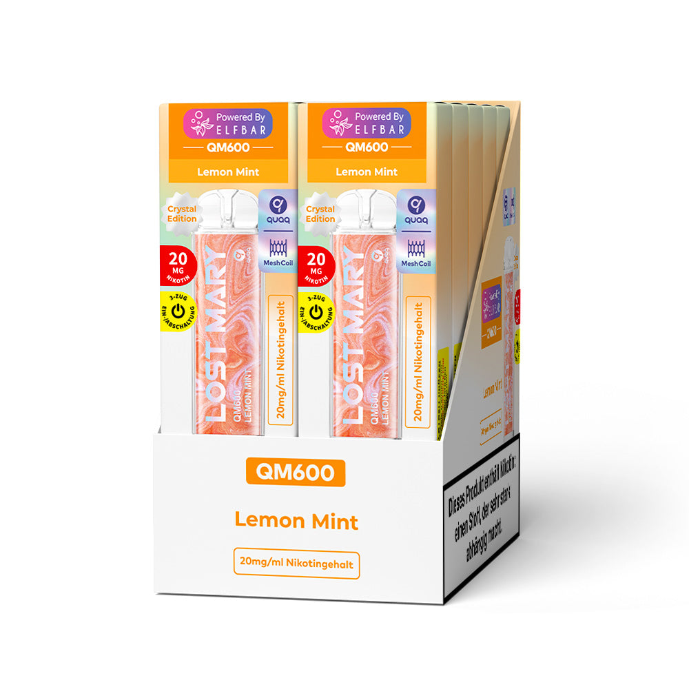 E-Zigarette Elf Bar Lost Mary QM600 CP Lemon Mint 20mg Nikotin ***NEU***