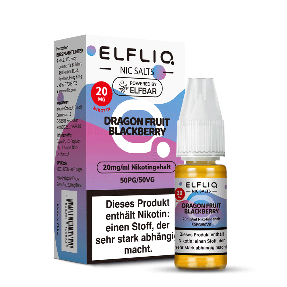 Elfbar ELFLIQ 20mg/ml Nikotinsalz Liquid Dragon Fruit Blackberry