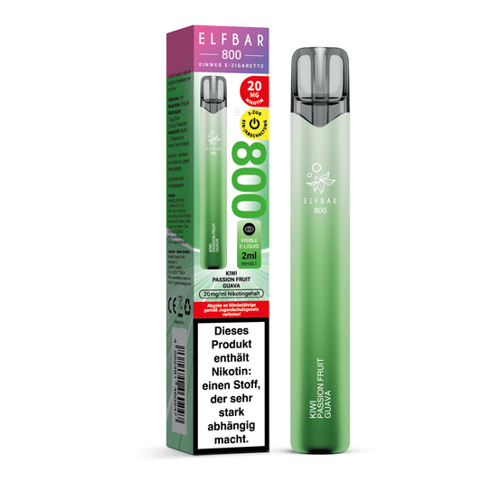 E-Zigarette Elfbar 800 Kiwi Passion Fruit Guava 20mg Nikotin