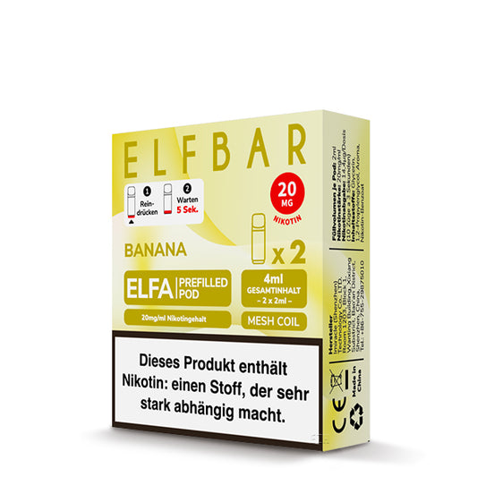 Elfbar Prefilled Pod ELFA Banana 20mg Nikotin 600