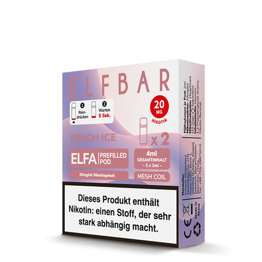 Elfbar Prefilled Pod ELFA Peach Ice 20mg Nikotin 600
