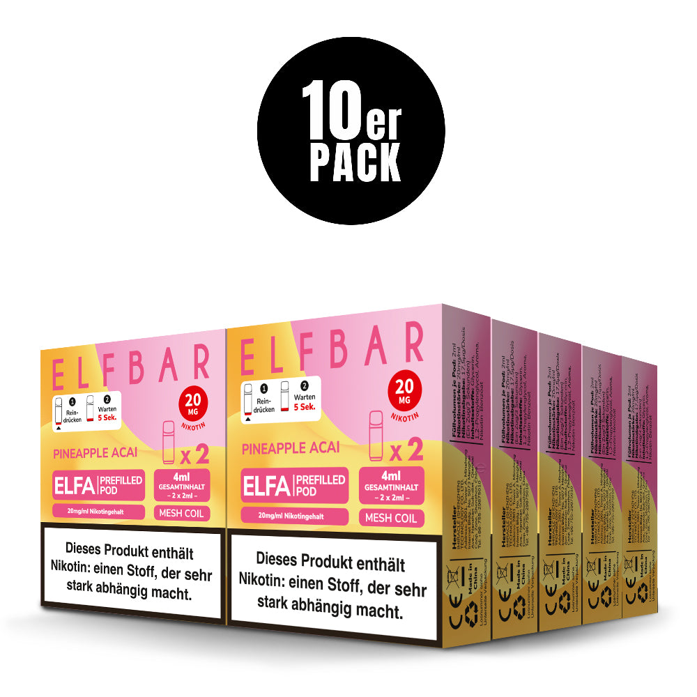 Elfbar Prefilled Pod ELFA Pineapple Acai 20mg Nikotin 600