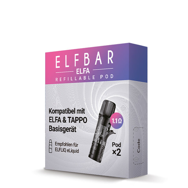 ELFBAR ELFA Refillable Pod 2er Pack (Leer Pod) Ohm: 1.1