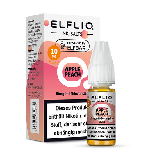 Elfbar ELFLIQ 10mg/ml Nikotinsalz Liquid Apple Peach