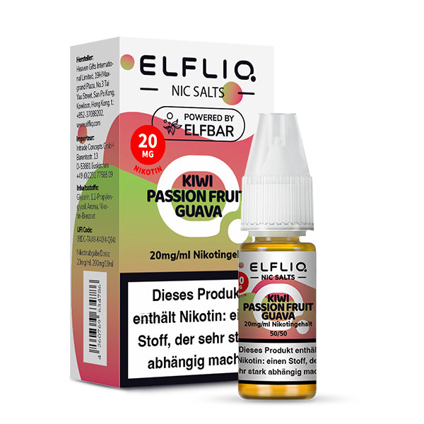 Elfbar ELFLIQ 20mg/ml Nikotinsalz Liquid Kiwi Passion Fruit Guava