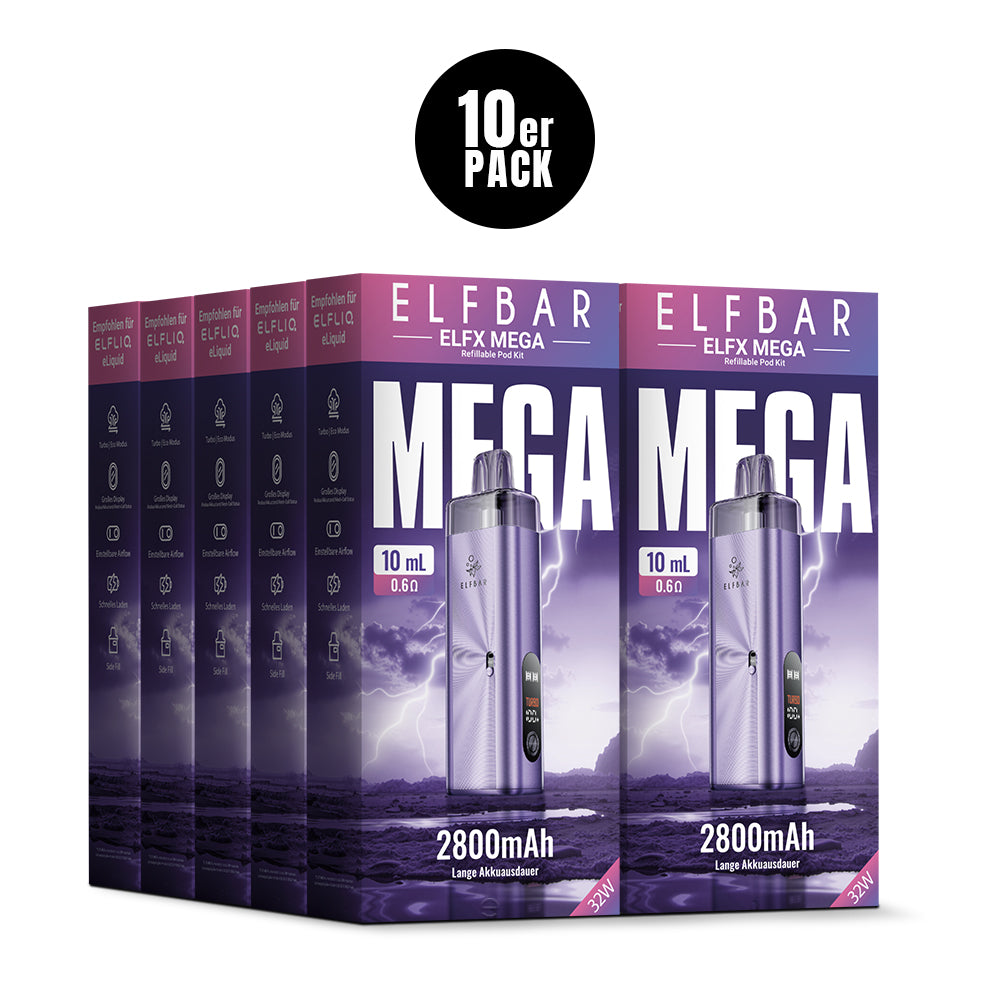 Elfbar ELFX MEGA Refillable Pod Kit 0.6 Ohm Purple