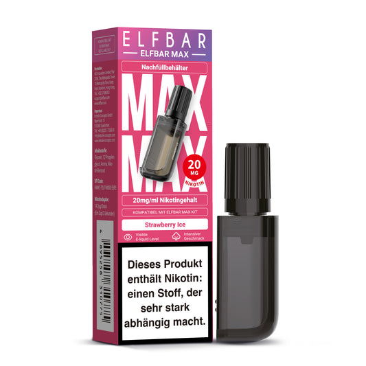 Elfbar Max Refill Container Strawberry Ice 20mg Nikotin 10ml Liquid