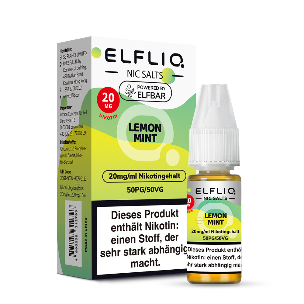 Elfbar ELFLIQ 20mg/ml Nikotinsalz Liquid Lemon Mint