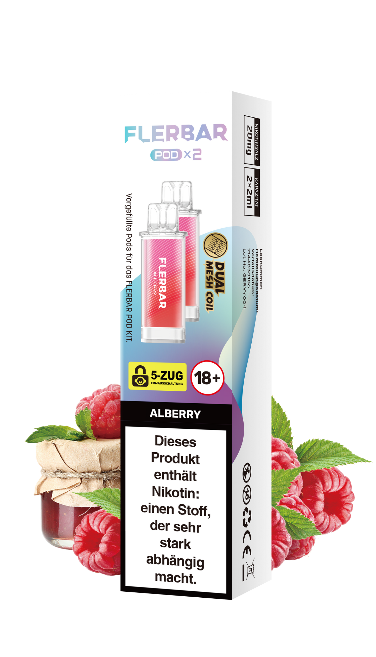 Flerbar Prefilled Pod Alberry 20mg Nikotin 600