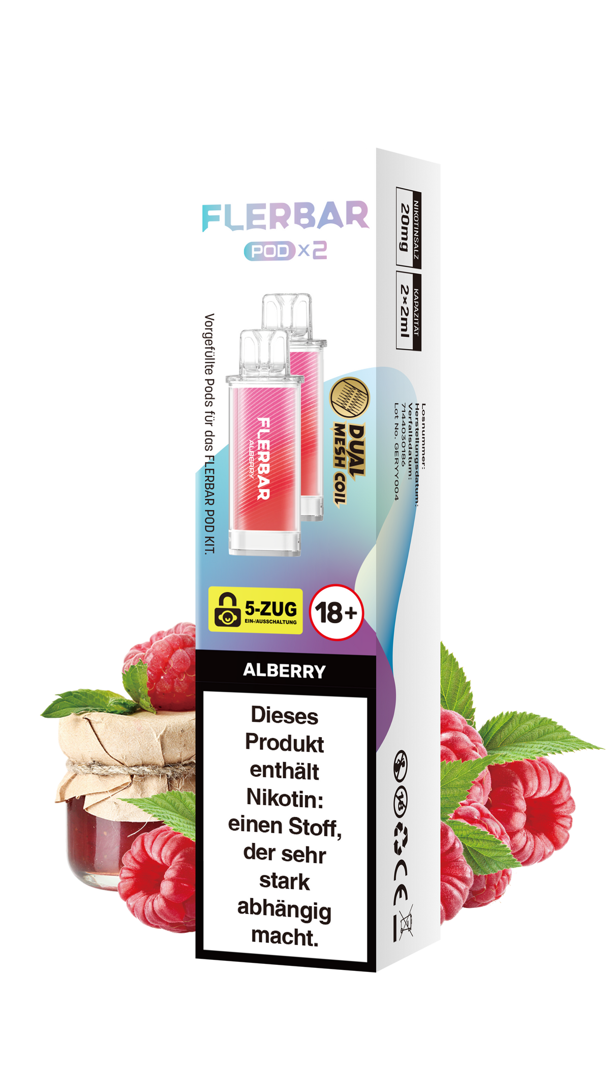 Flerbar Prefilled Pod Alberry 20mg Nikotin 600
