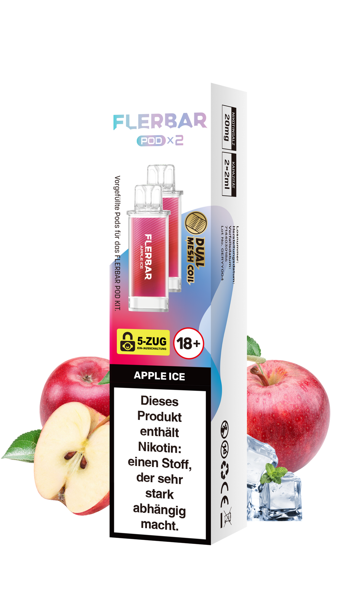 Flerbar Prefilled Pod Apple Ice 20mg Nikotin 600