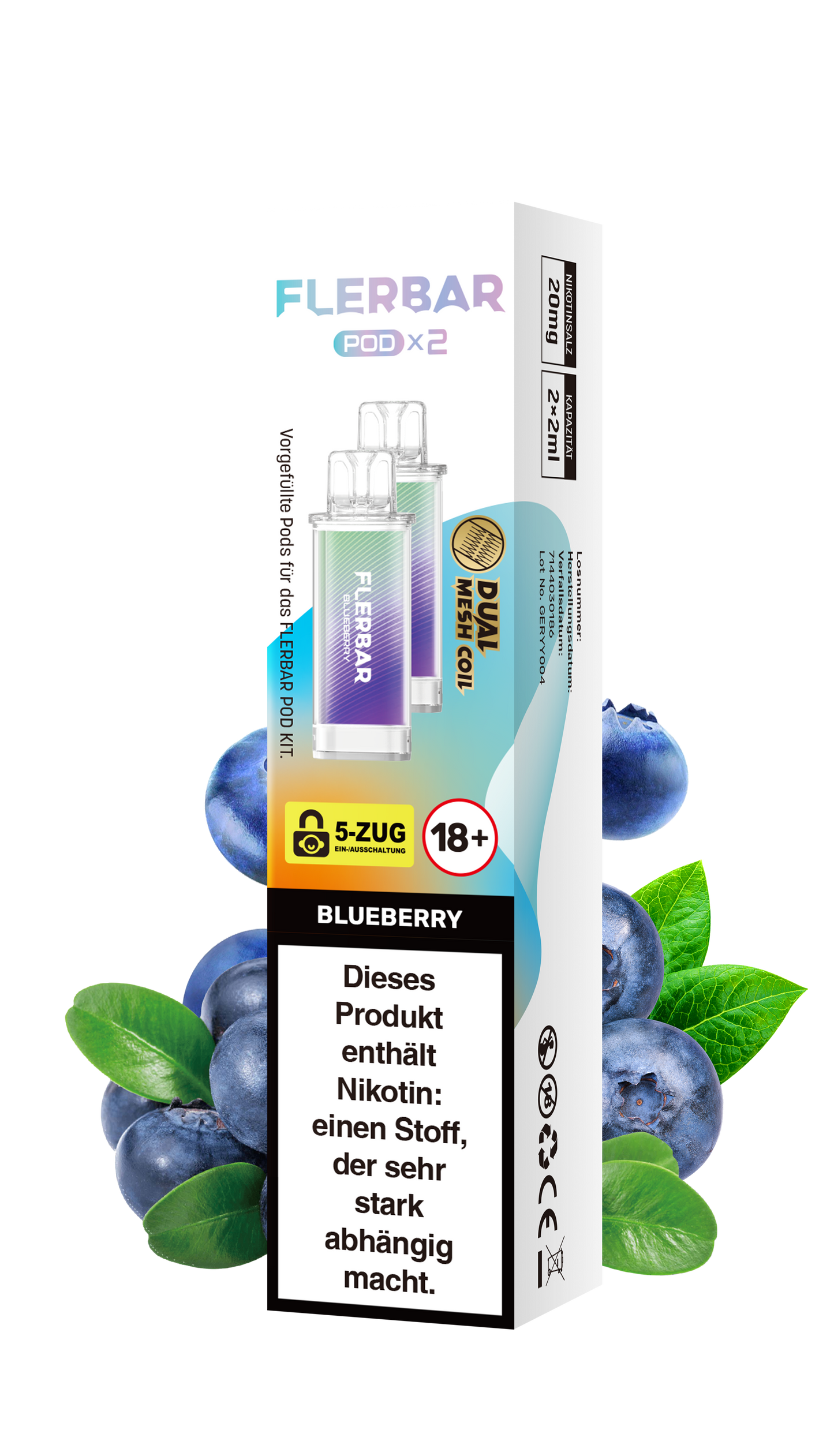 Flerbar Prefilled Pod Blueberry 20mg Nikotin 600