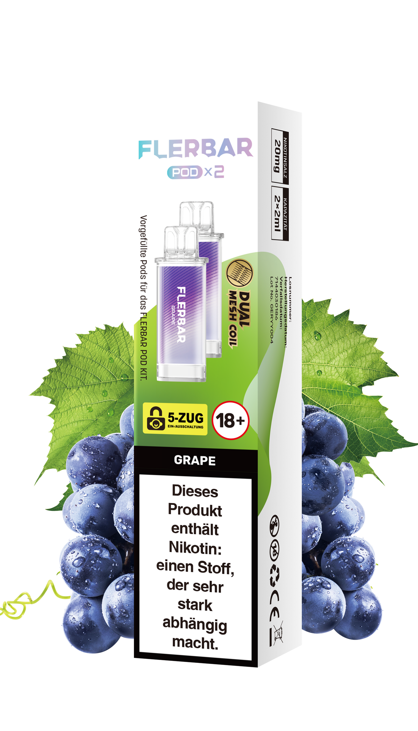 Flerbar Prefilled Pod Grape 20mg Nikotin 600