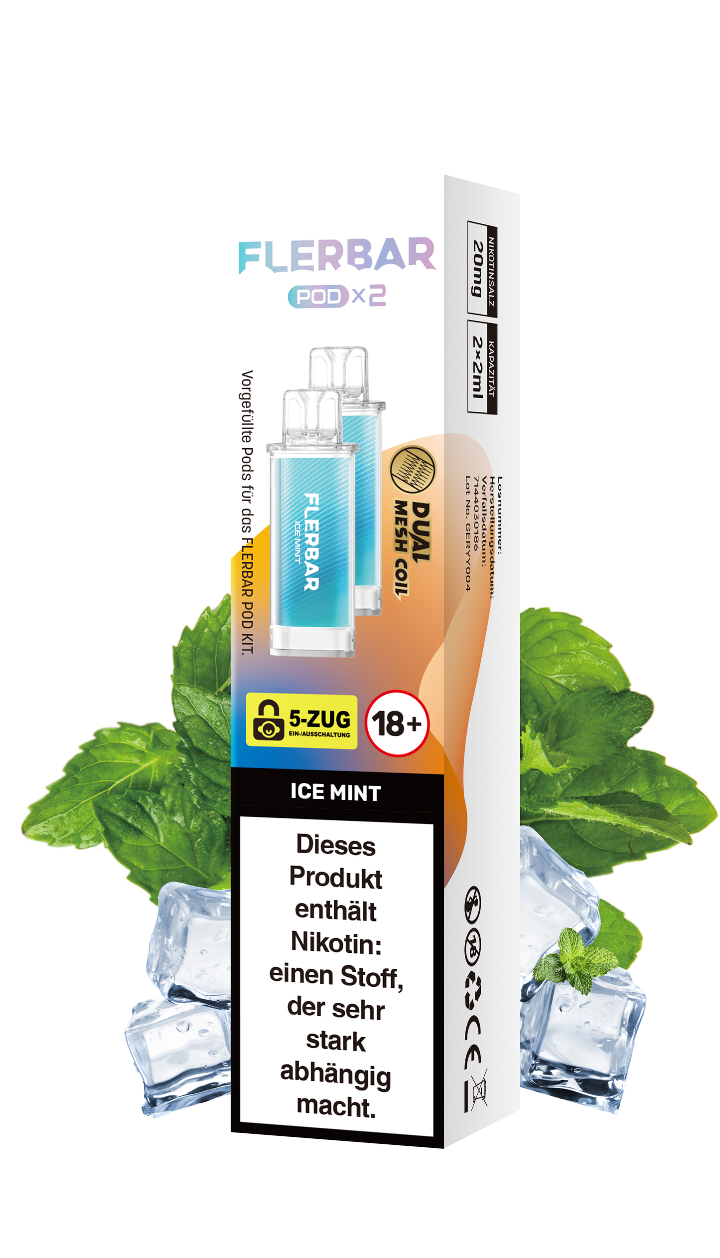 Flerbar Prefilled Pod Ice Mint 20mg Nikotin 600