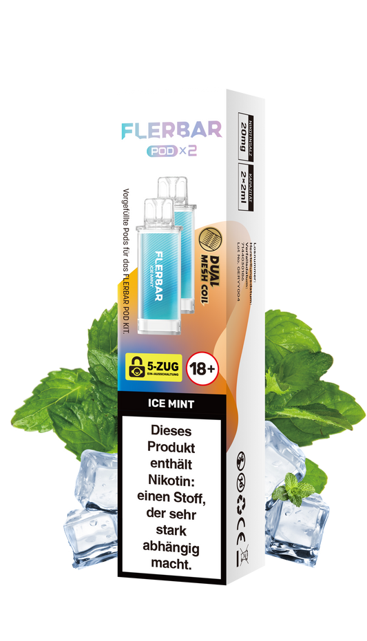 Flerbar Prefilled Pod Ice Mint 20mg Nikotin 600