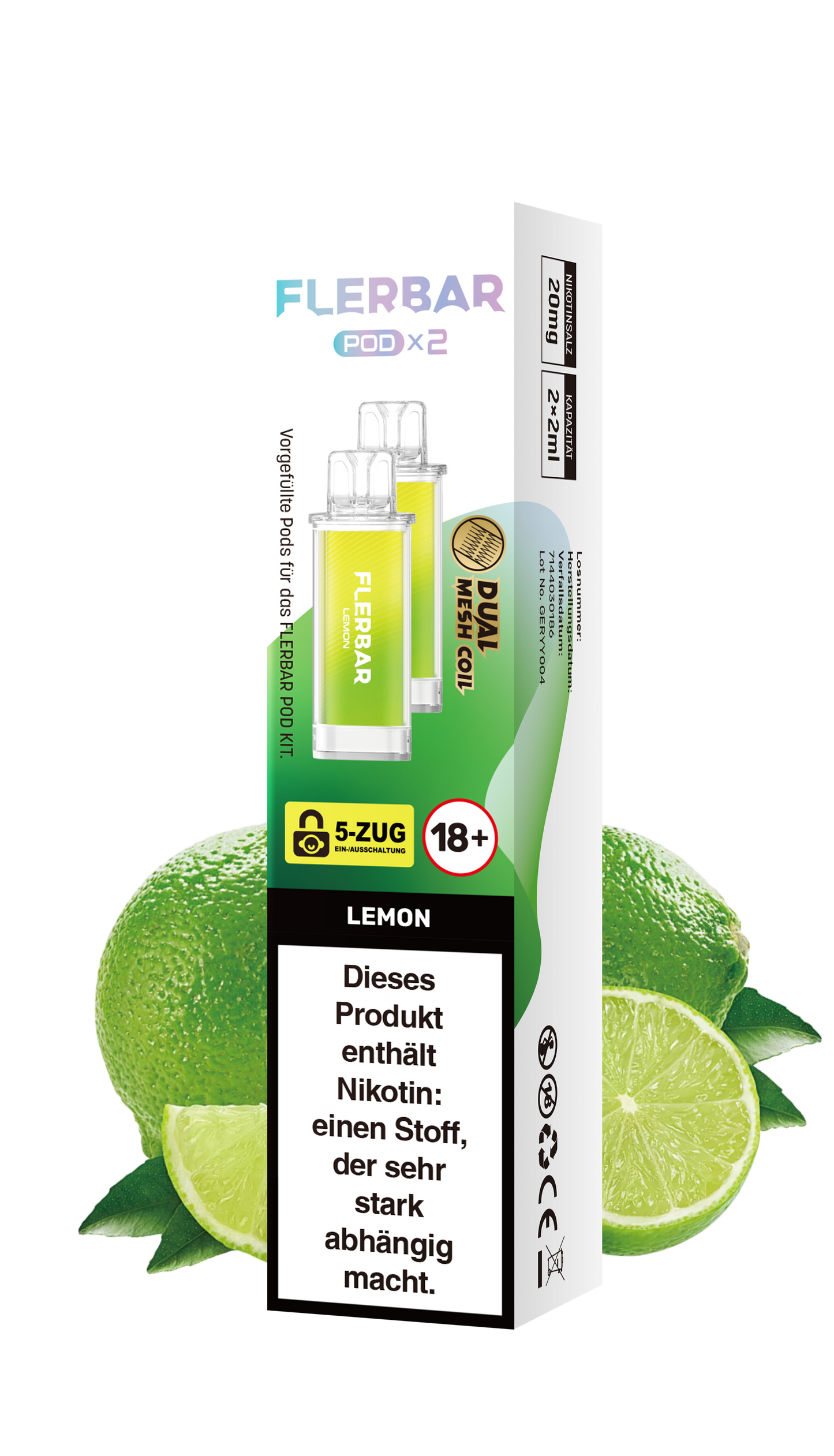 Flerbar Prefilled Pod Lemon 20mg Nikotin 600