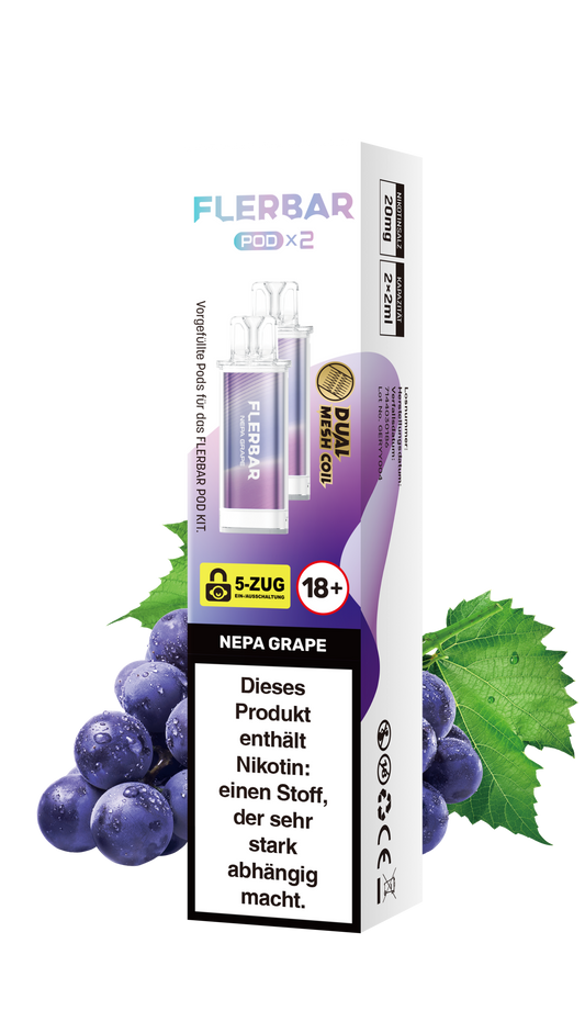 Flerbar Prefilled Pod Nepa Grape 20mg Nikotin 600