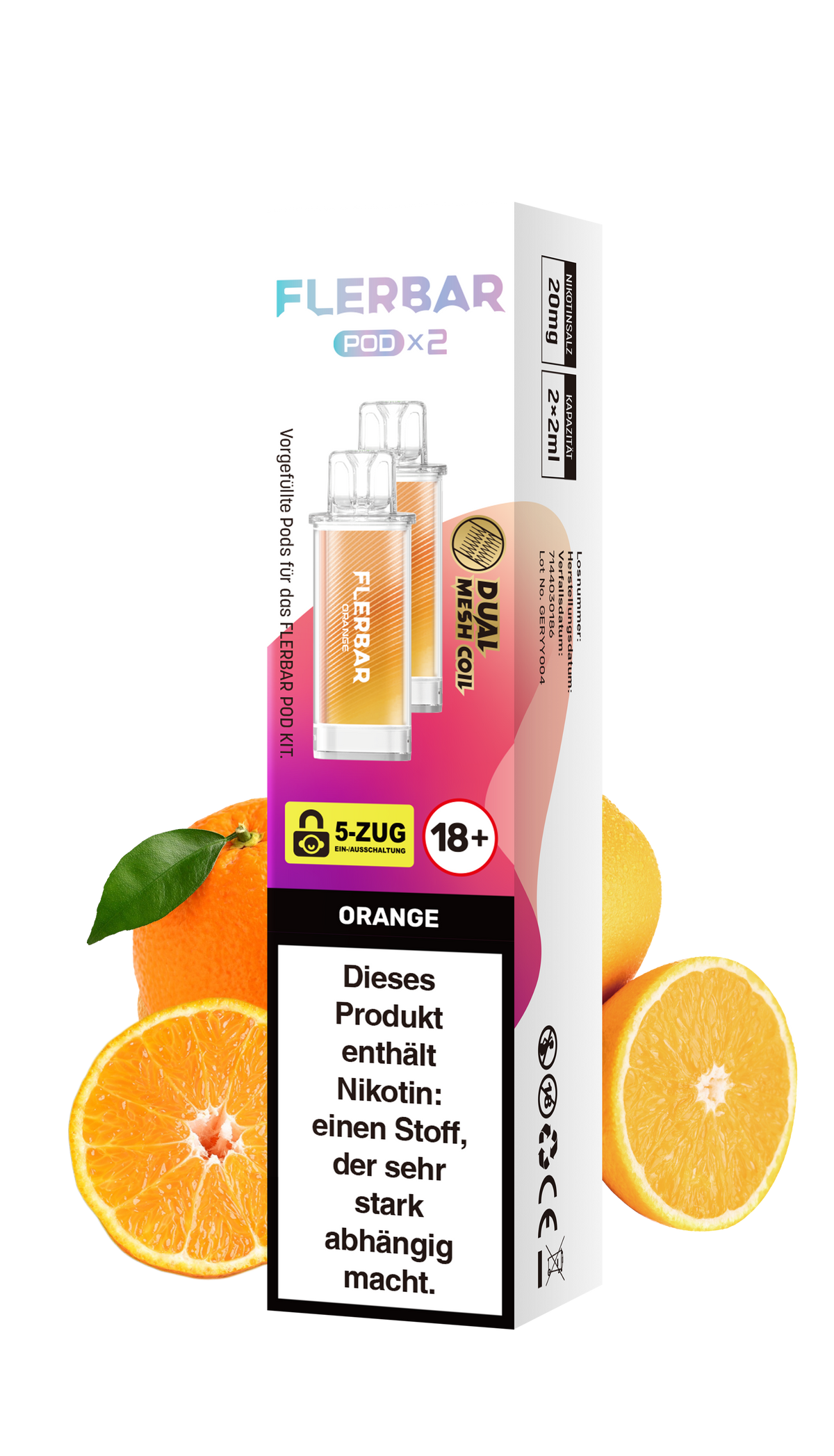 Flerbar Prefilled Pod Orange 20mg Nikotin 600