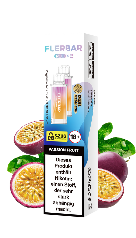 Flerbar Prefilled Pod Passion Fruit 20mg Nikotin 600