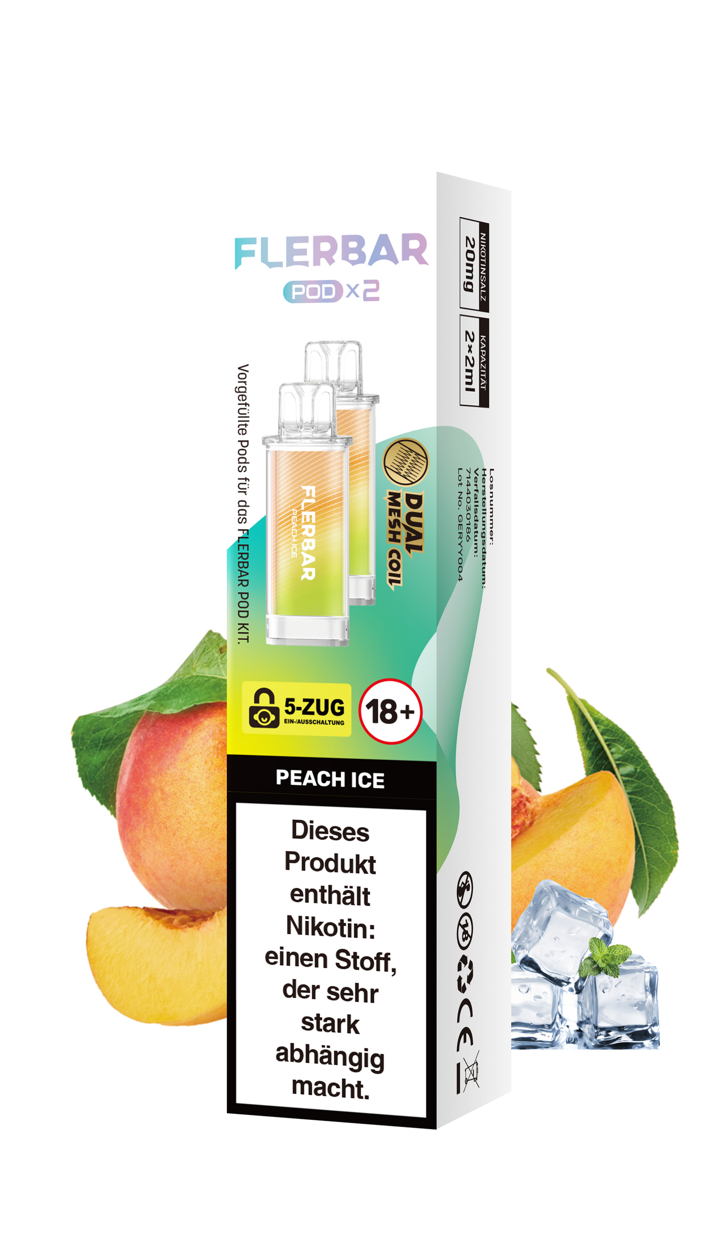 Flerbar Prefilled Pod Peach Ice 20mg Nikotin 600