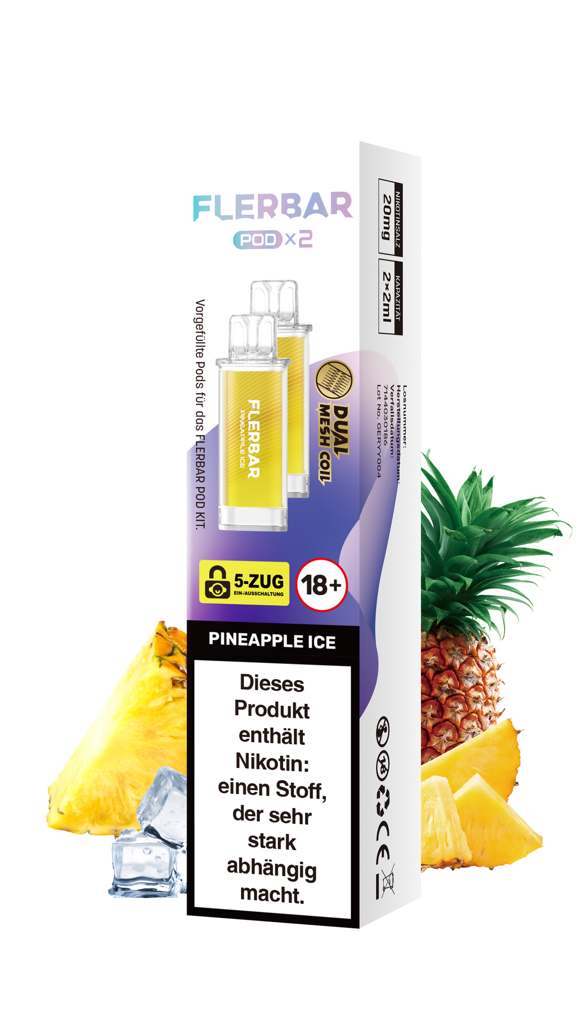 Flerbar Prefilled Pod Pineapple Ice 20mg Nikotin 600