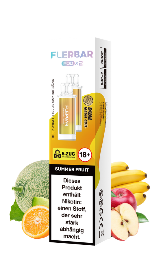 Flerbar Prefilled Pod Summer Fruit 20mg Nikotin 600