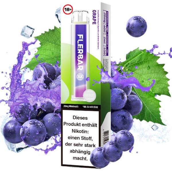 E-Zigarette Flerbar Grape 20mg Nikotin 600