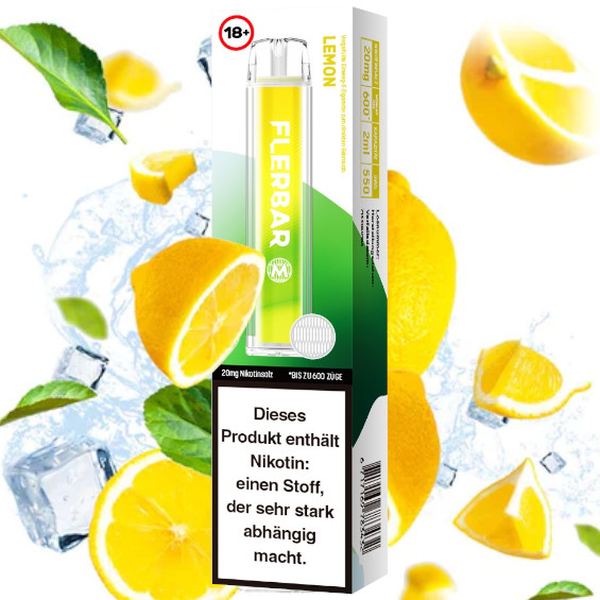 E-Zigarette Flerbar Lemon 20mg Nikotin 600