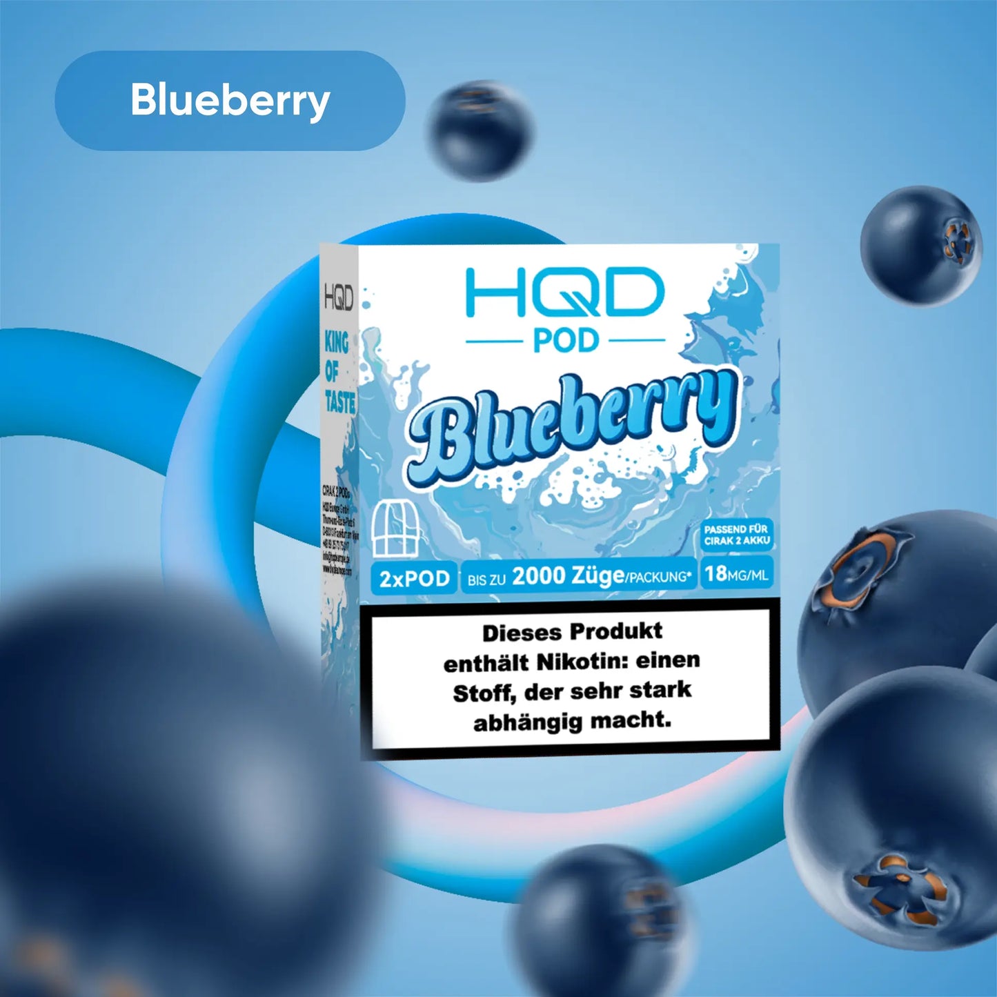 HQD Cirak 2 Pod Blueberry 18mg Nikotin 1200