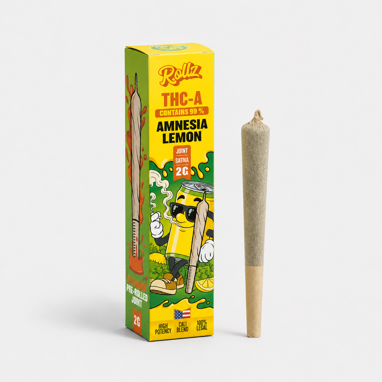 ROLLZ THC-A 99% Joint Amnesia Lemon 2g