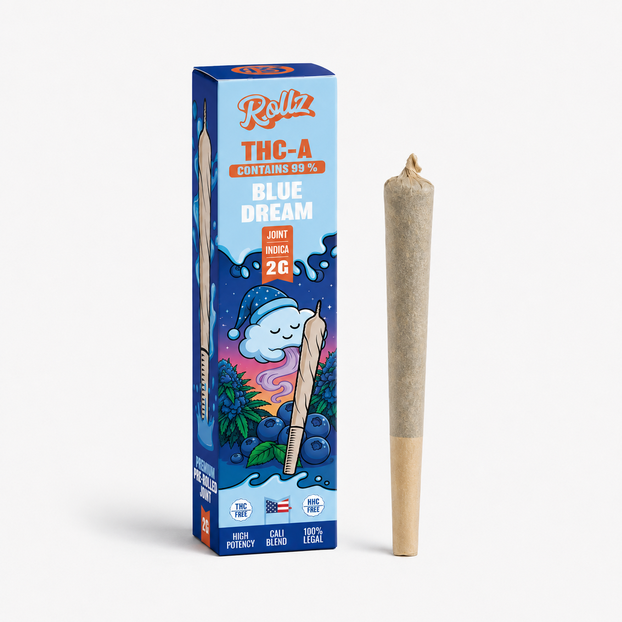 ROLLZ THC-A 99% Joint Blue Dream 2g