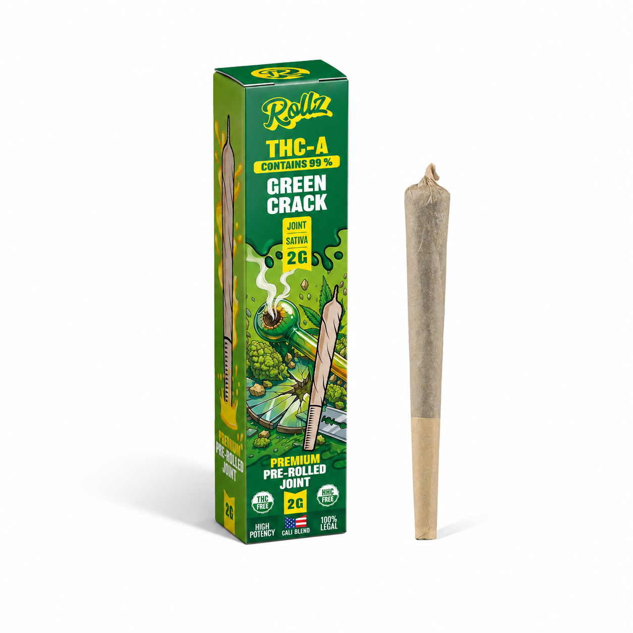 ROLLZ THC-A 99% Joint Green Crack 2g