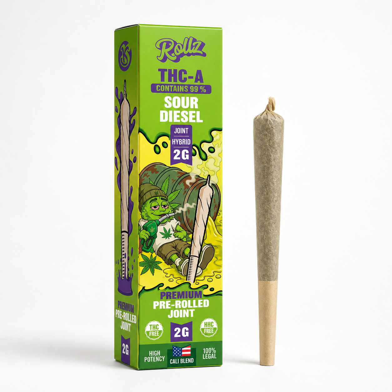 ROLLZ THC-A 99% Joint Sour Diesel 2g