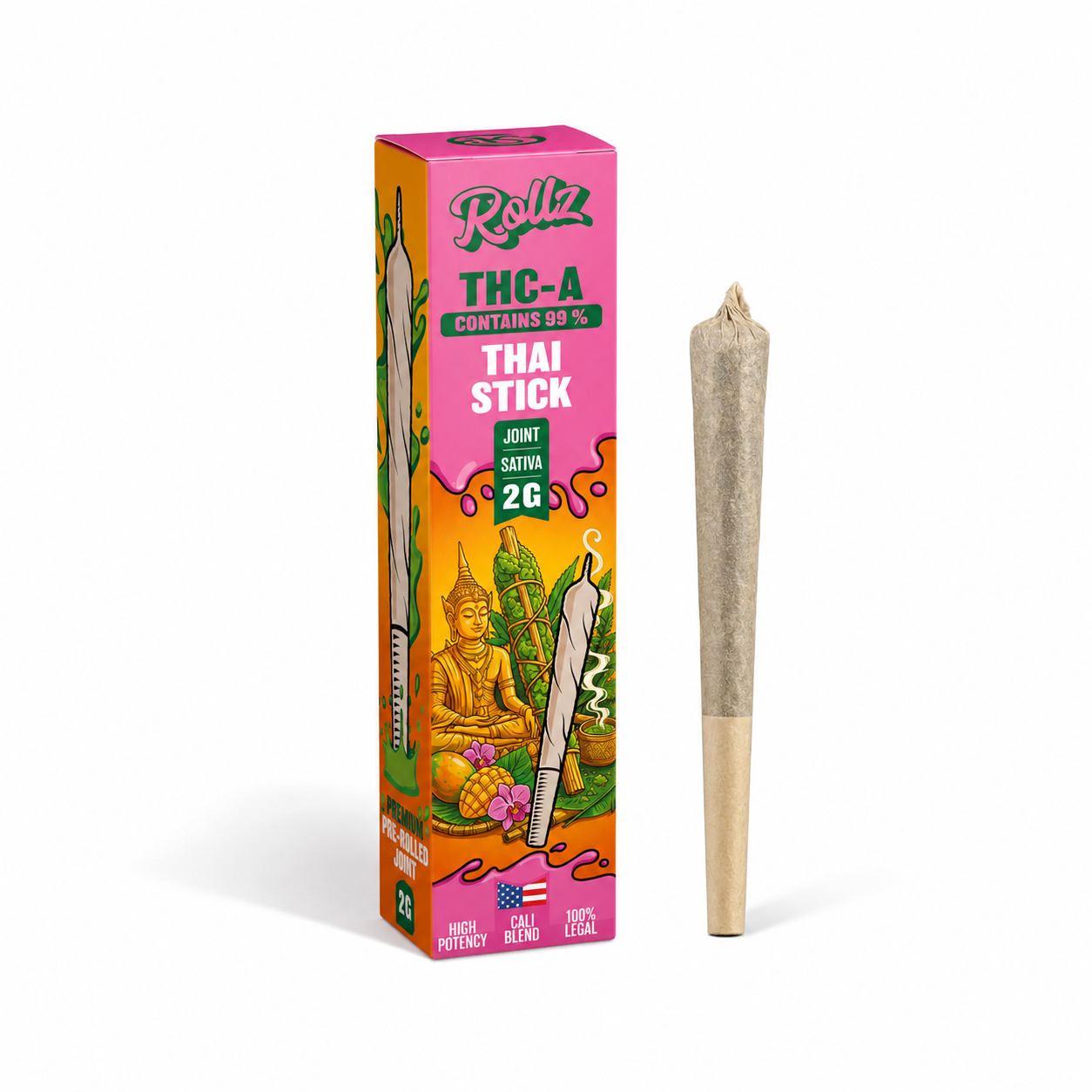 ROLLZ THC-A 99% Joint Thai Stick 2g