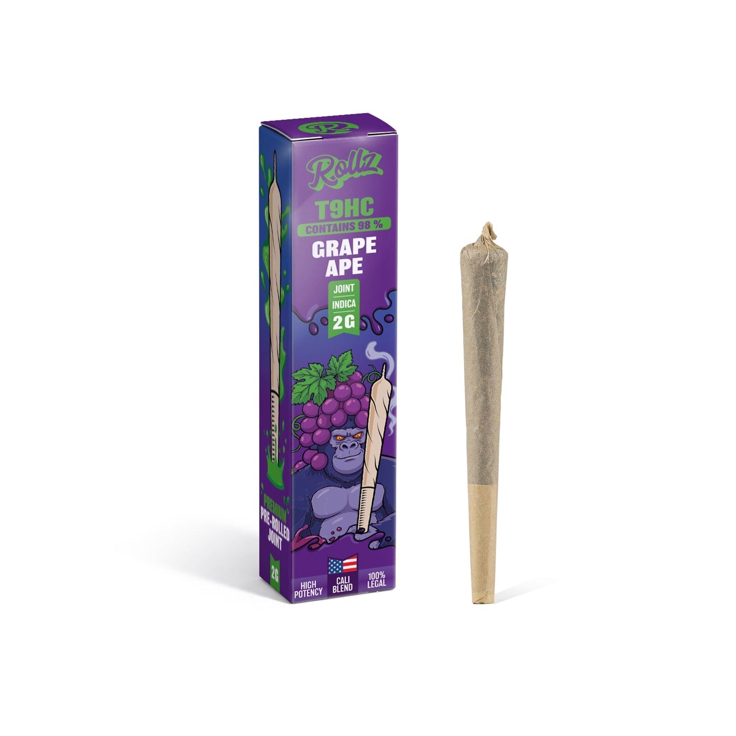 ROLLZ T9HC 98% Joint Grape Ape 2g