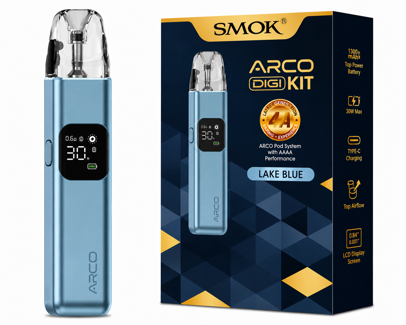 SMOK ARCO DIGI Kit Lake Blue 30W