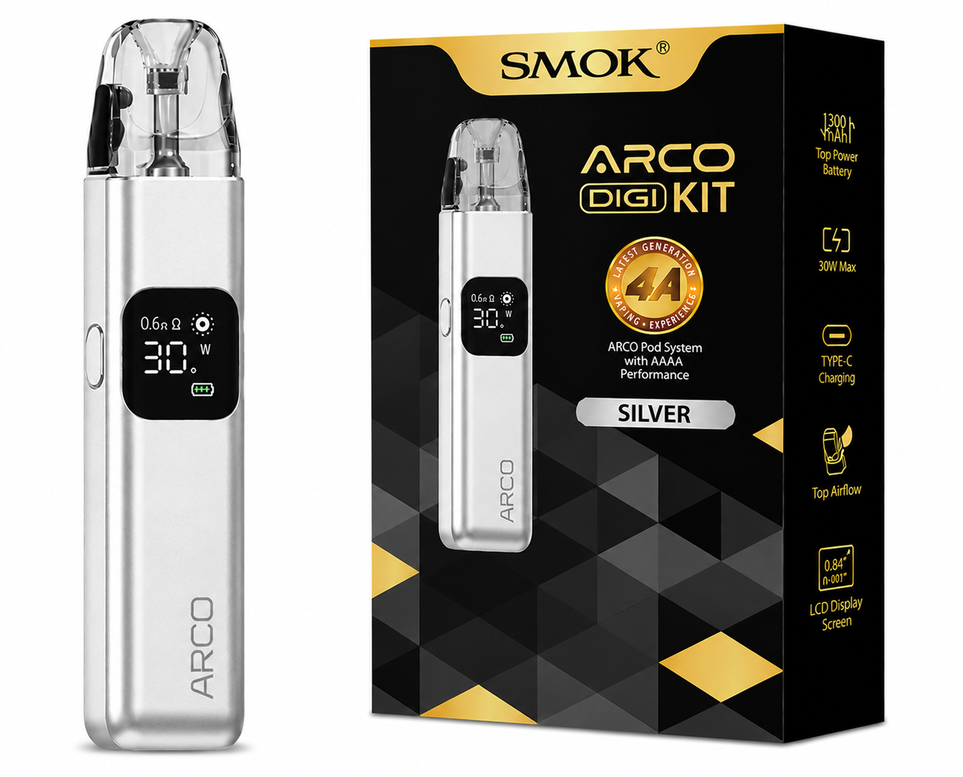 SMOK ARCO DIGI Kit Silver 30W