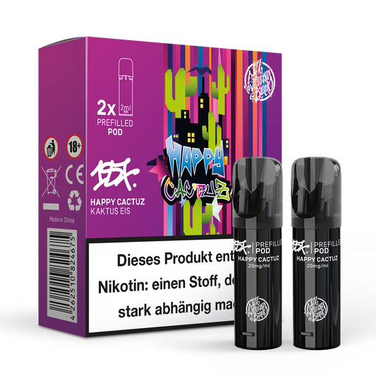 187 Prefilled Pod 2er Pack 20mg Nikotin Happy Cactuz
