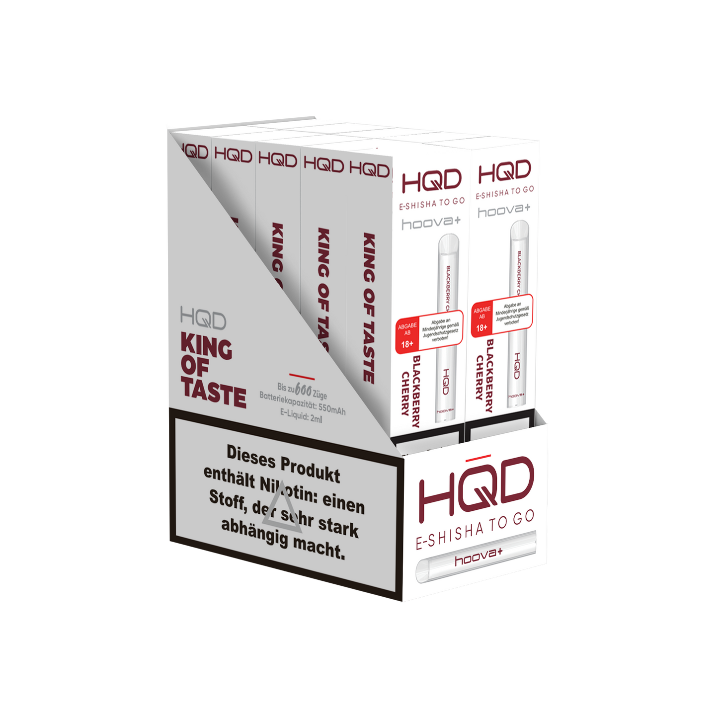 E-Zigarette HQD HOOVA+ Blackberry Cherry 18mg Nikotin  600