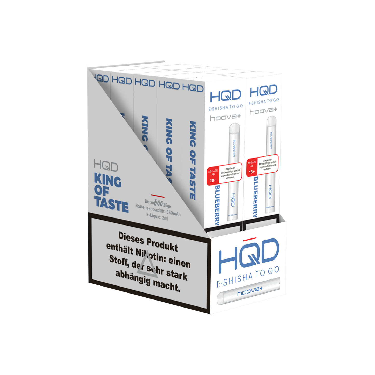 E-Zigarette HQD HOOVA+ Blueberry 18mg Nikotin  600