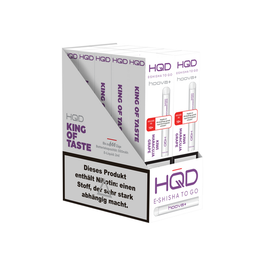 E-Zigarette HQD HOOVA+ Kiwi Maracuja Grape 18mg Nikotin  600