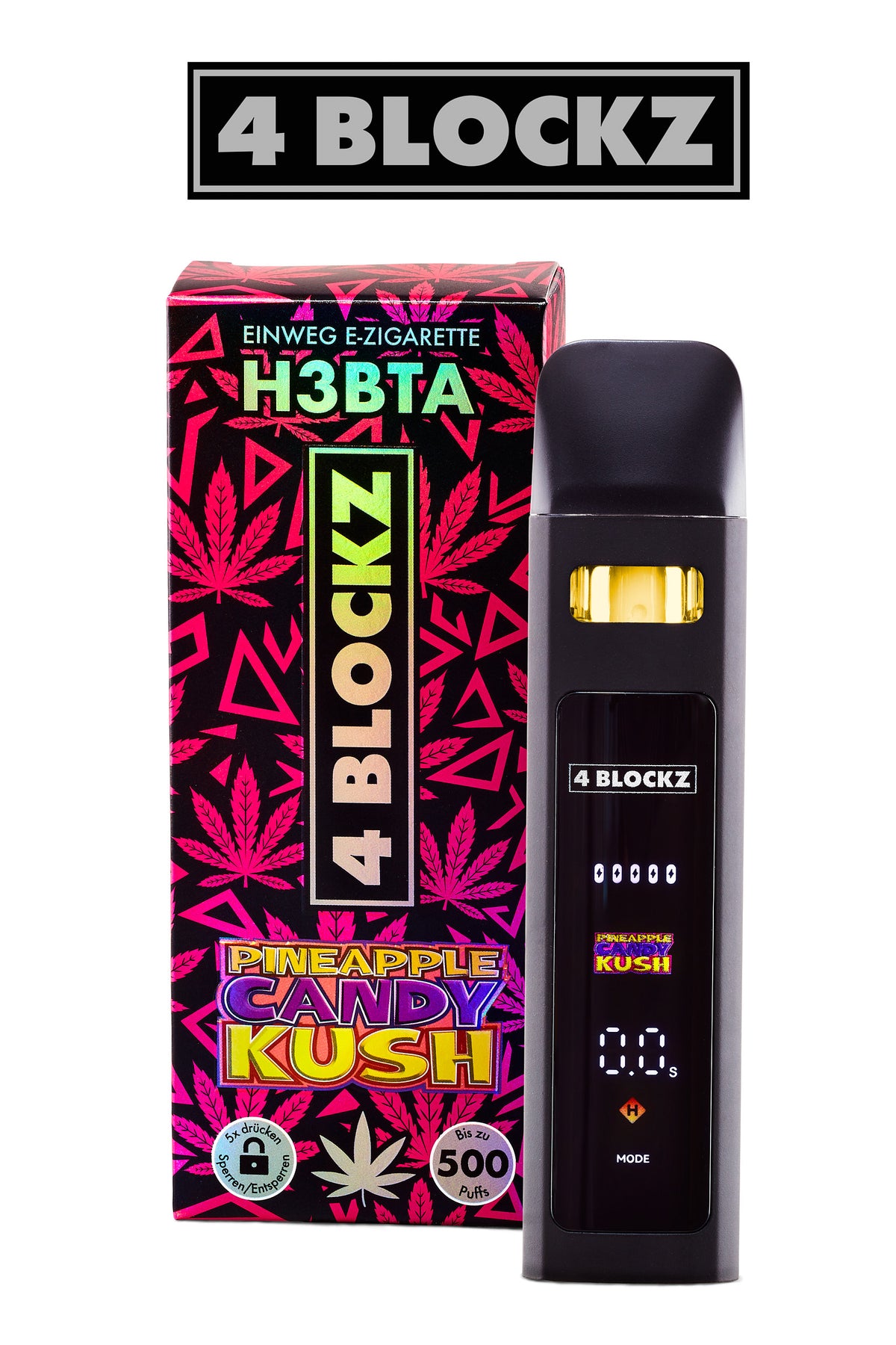 4Blockz H3BTA Digital – Pineapple Candy Kush – 1 ml CRD