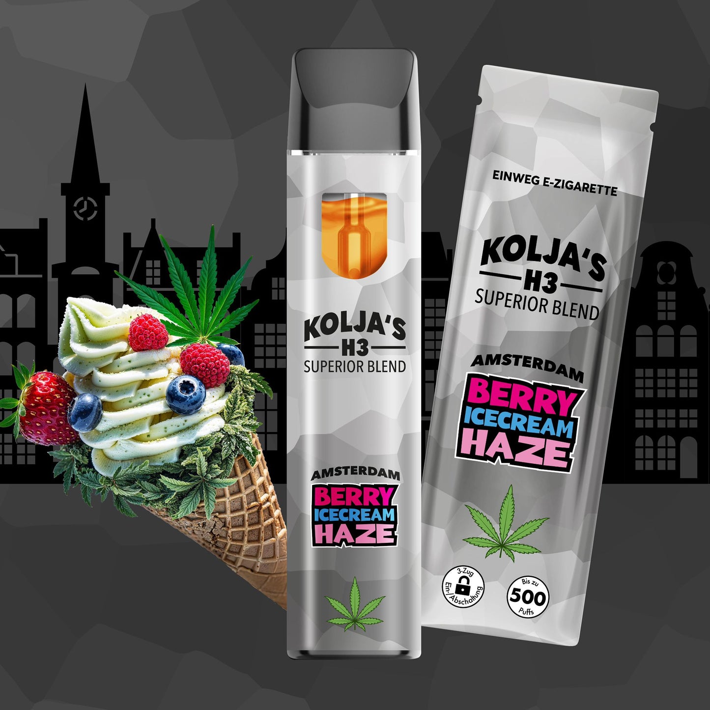 KOLJA H3 Superior Blend Amsterdam Berry Ice Cream Haze