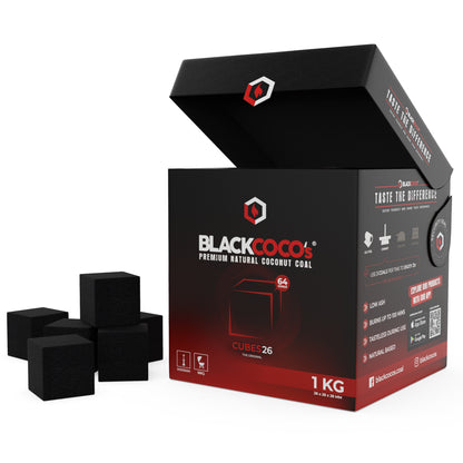 BLACKCOCO's CUBES26 Shisha Kohle 1kg (20er Karton)