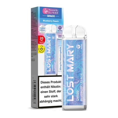 E-Zigarette Elfbar Lost Mary QM600 Blueberry Peach 20mg Nikotin  ***NEU***