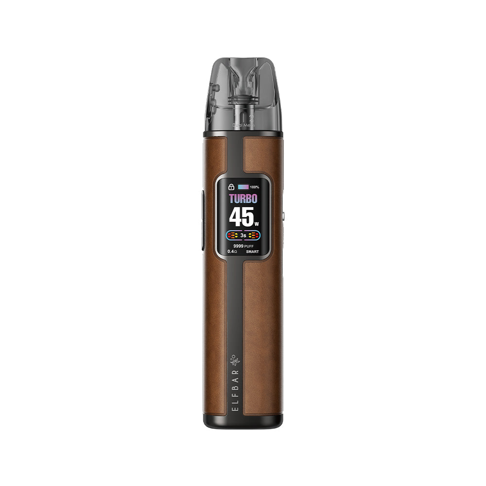 Elfbar ELFX PRO Classic Edition Refillable Dual Mesh Pod Kit COWBOY BROWN 1×2 (0.6O/ 0.8O)