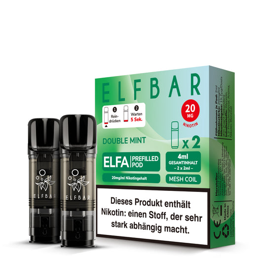 Elfbar Prefilled Pod ELFA Double Mint 20mg Nikotin 600