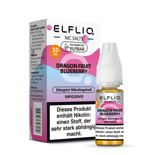 Elfbar ELFLIQ 10mg/ml Nikotinsalz Liquid Dragon Fruit Blueberry